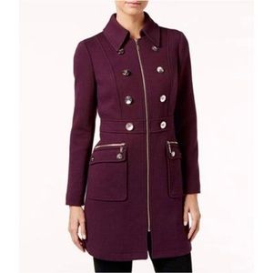 INC International Concepts double-breasted stretch peacoat